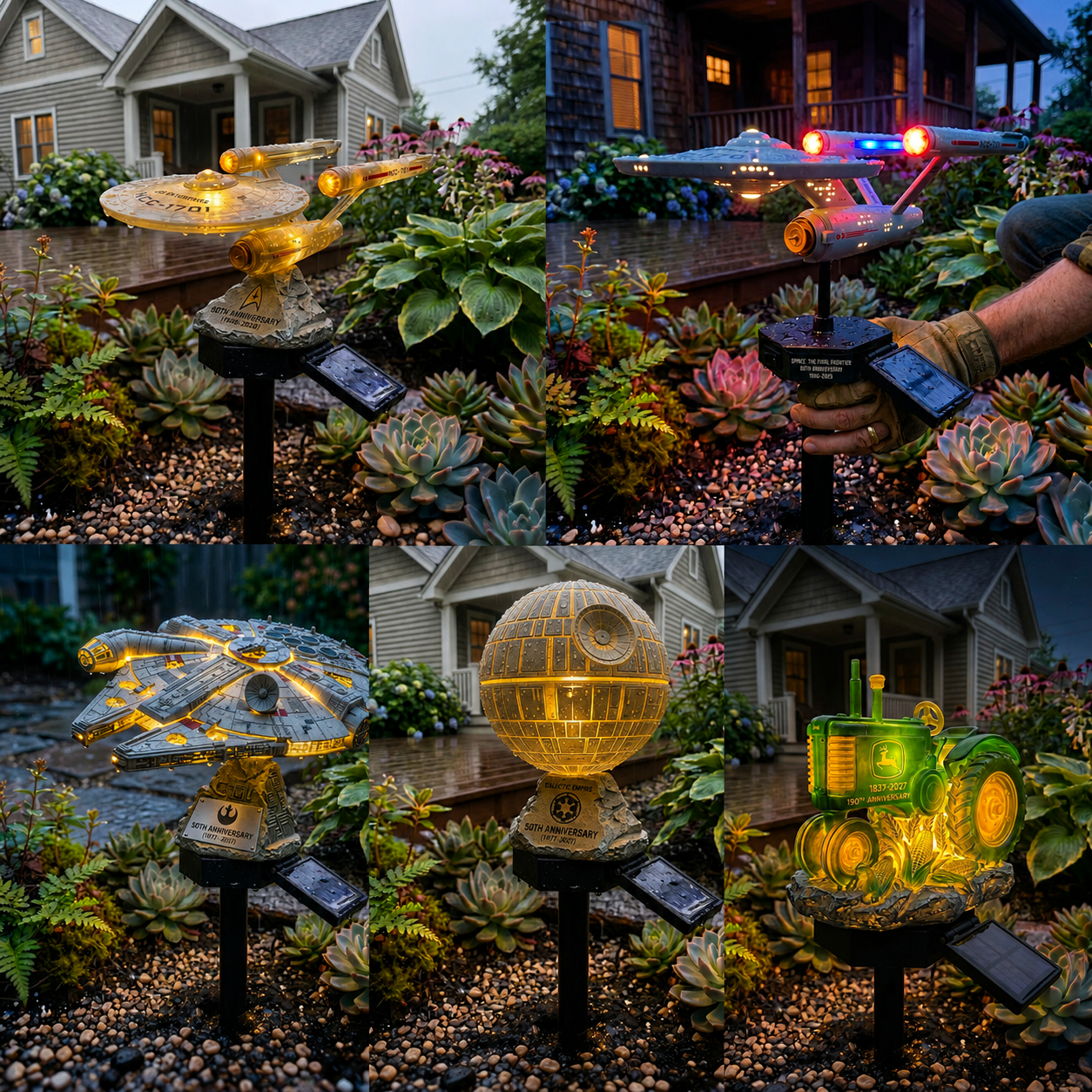 TODAY'S SPECIAL OFFER-50% OFF 🔥ST 60th Anniversary Enterprise NCC-1701 Solar Garden Light
