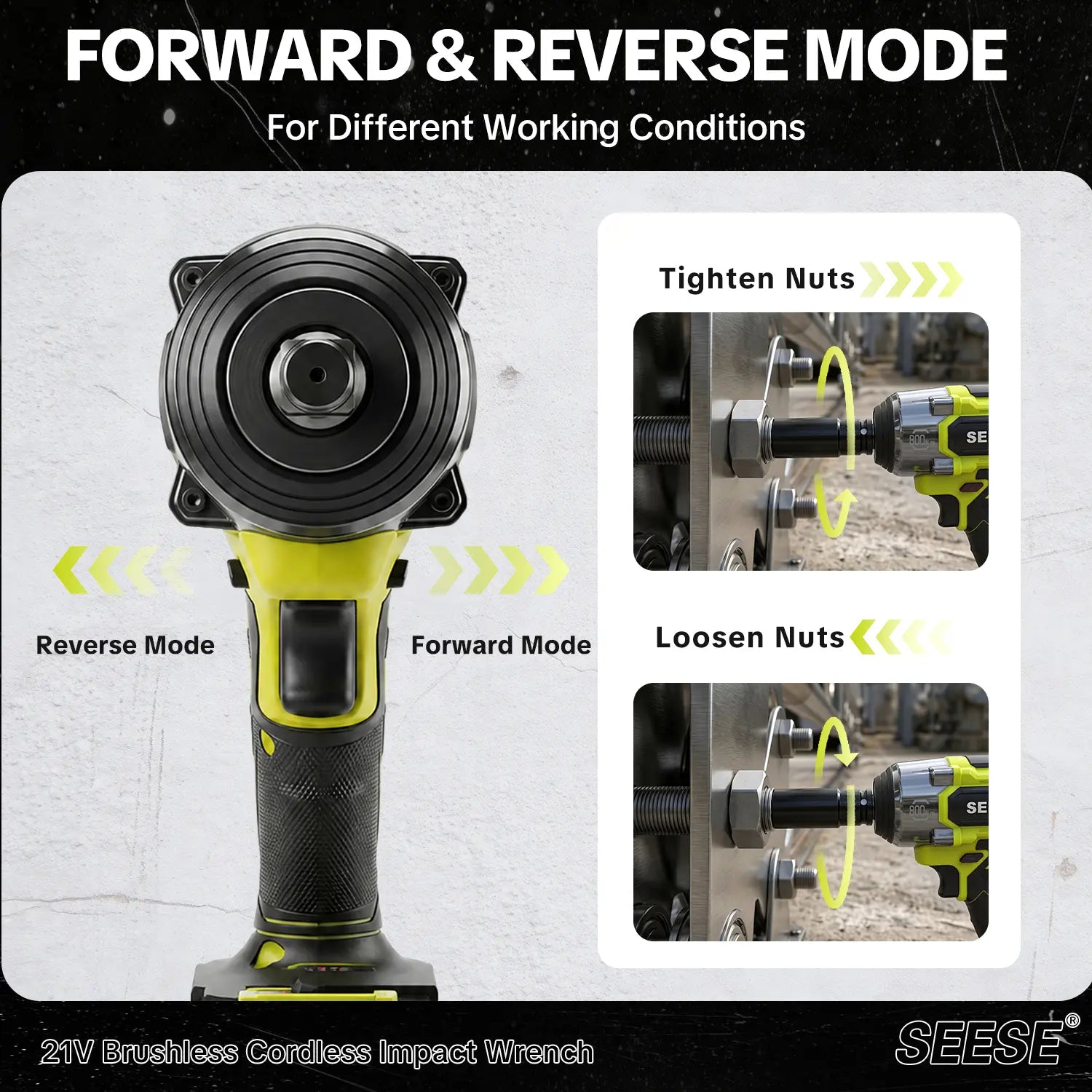 3-in-1 Cordless Impact Wrench Kit – High-Torque 1/2" Tool with Batteries & Carry Case