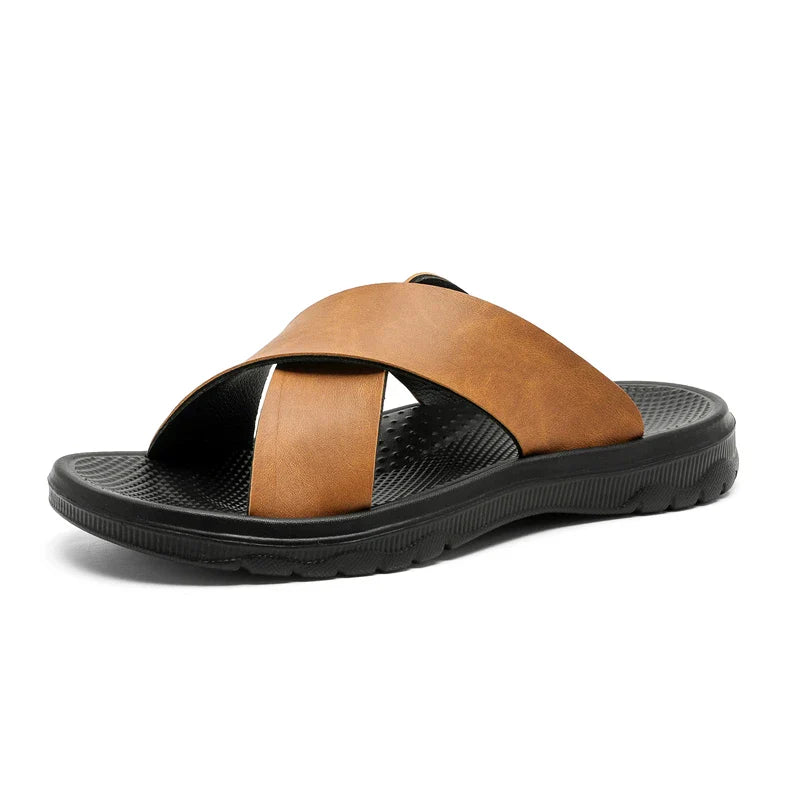 Mavrin Cross Leather Sandals
