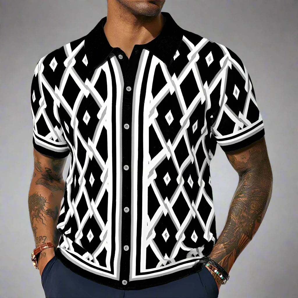 Dante RetroGrid Polo Shirt