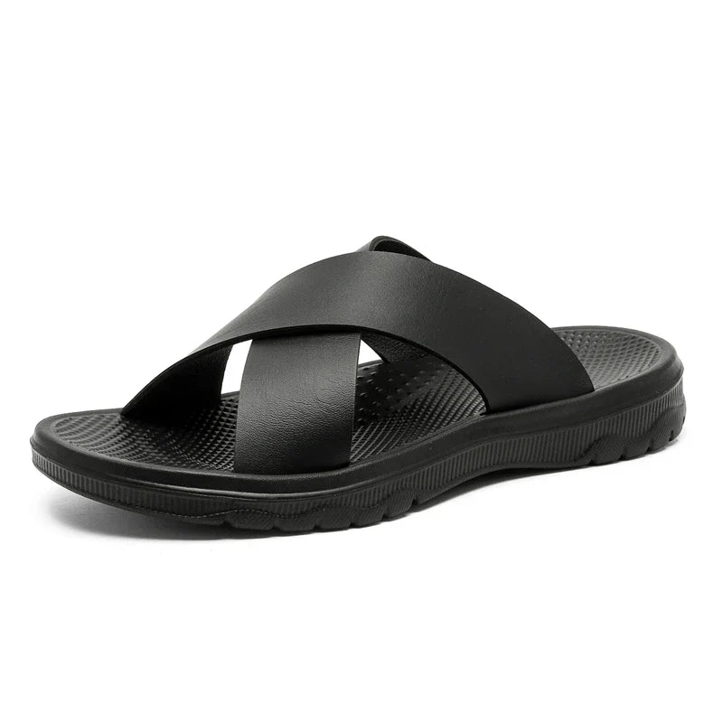 Mavrin Cross Leather Sandals