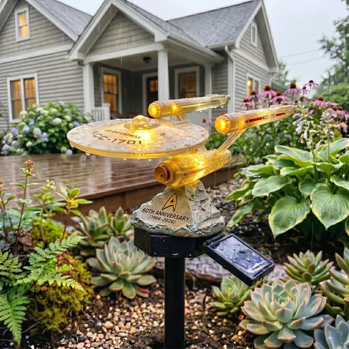 TODAY'S SPECIAL OFFER-50% OFF 🔥ST 60th Anniversary Enterprise NCC-1701 Solar Garden Light